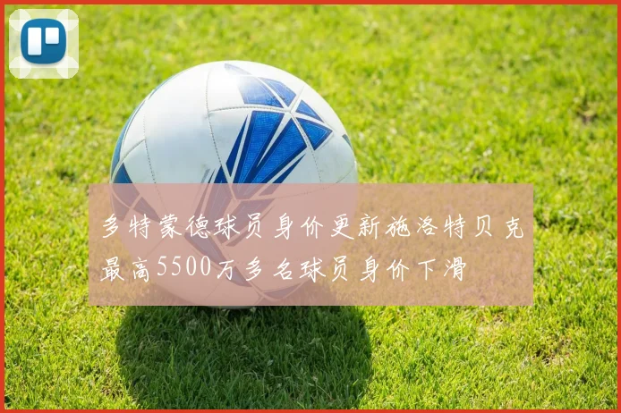 多特蒙德球员身价更新施洛特贝克最高5500万多名球员身价下滑
